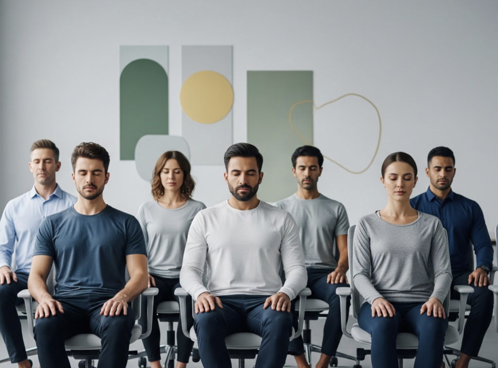 Corporate stress resilience workshop led by Nurse Practitioner.